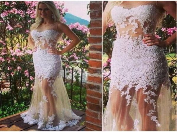 wedding dress mermaid sleeveless jewel floor length lace applique see through tulle formal bridal gowns5112662, White
wedding dress mermaid sleeveless jewel floor length lace applique see through tulle formal bridal gowns5112662, White