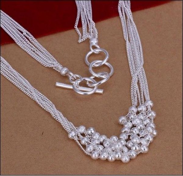 new fashion jewelry 925 sterling silver sand beads necklace 10piecelot3827698, Black
new fashion jewelry 925 sterling silver sand beads necklace 10piecelot3827698, Black