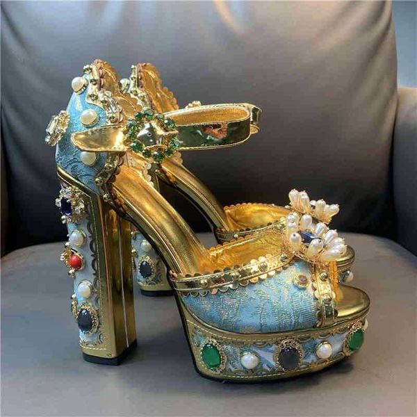 new sandal women thick high heels shoes platform sandals for rhinestone gold leather woman peep toe wedding 220901, Black
new sandal women thick high heels shoes platform sandals for rhinestone gold leather woman peep toe wedding 220901, Black
