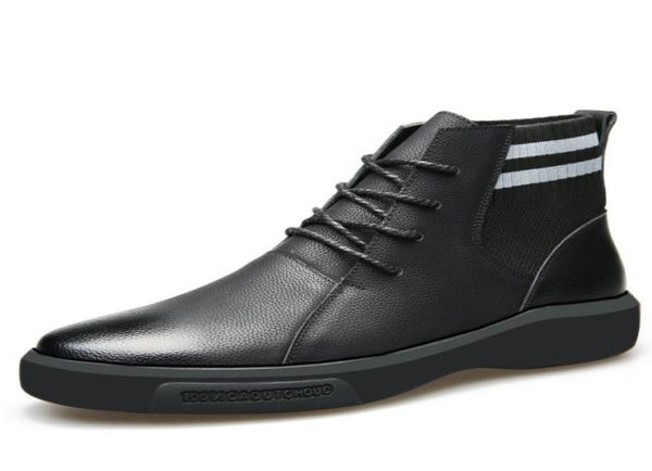 autumn and winter new style leather men039s high boots leather stitching fashion shoes3255943, Black
autumn and winter new style leather men039s high boots leather stitching fashion shoes3255943, Black