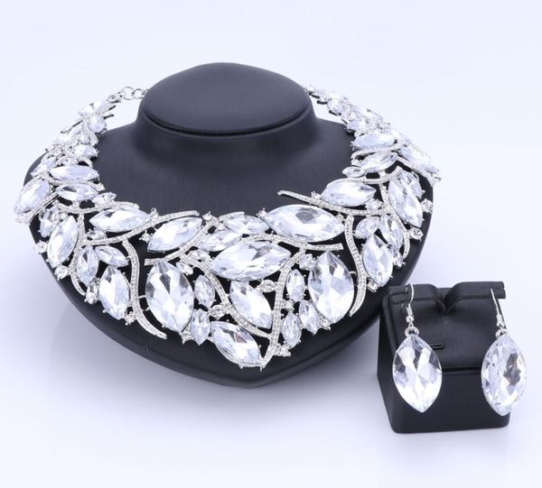 african beads jewelry sets for women accessories wedding bridal clear crystal pendant statement necklace earring jewelry set1281058, Silver
african beads jewelry sets for women accessories wedding bridal clear crystal pendant statement necklace earring jewelry set1281058, Silver
