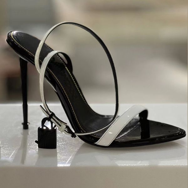 designer sandals designer womens shoes fashion satin gold padlock dress shoe narrow band 11cm high heeled 35-42, Black
designer sandals designer womens shoes fashion satin gold padlock dress shoe narrow band 11cm high heeled 35-42, Black