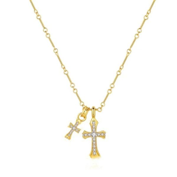 luxury brand designer pendant necklaces men women hip hop cross necklace 18k gold plated diamond chain hiphop fashion gift jewelry accessori, Silver
luxury brand designer pendant necklaces men women hip hop cross necklace 18k gold plated diamond chain hiphop fashion gift jewelry accessori, Silver