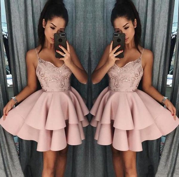 2019 dusty pink spaghetti short homecoming dresses backless lace appliqued cocktail party gown mini prom evening dresses6227513, Blue;pink
2019 dusty pink spaghetti short homecoming dresses backless lace appliqued cocktail party gown mini prom evening dresses6227513, Blue;pink
