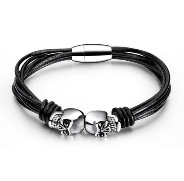 fashion jewelry mens charm braid multilayer leather skull bracelet finding stainless steel magnetic buckle design punk bracelets f3005697, Golden;silver
fashion jewelry mens charm braid multilayer leather skull bracelet finding stainless steel magnetic buckle design punk bracelets f3005697, Golden;silver