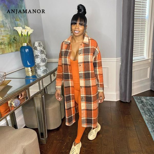 fur anjamanor casual orange checkered long coat women winter clothing 2021 fashion plaid jackets cardigan outerwear d43ea65, Black
fur anjamanor casual orange checkered long coat women winter clothing 2021 fashion plaid jackets cardigan outerwear d43ea65, Black