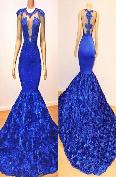 royal blue mermaid prom dresses sheer neck sleeveless lace appliques beaded rose flowers evening dress party pageant formal g7804071, Black
royal blue mermaid prom dresses sheer neck sleeveless lace appliques beaded rose flowers evening dress party pageant formal g7804071, Black