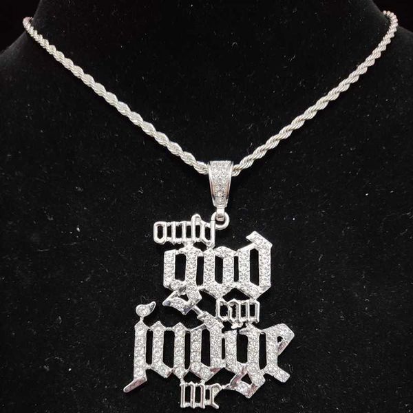 men women hip hop only god can judge me pendant necklace with 4mm tennis chain iced out bling hiphop necklaces fashion jewelry, Silver
men women hip hop only god can judge me pendant necklace with 4mm tennis chain iced out bling hiphop necklaces fashion jewelry, Silver