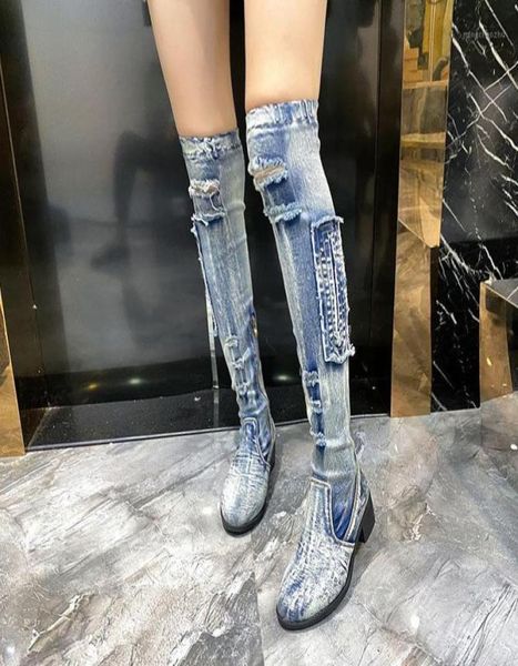 handmade women blue denim long boots round toe over the knee riding botas fashion hole design autumn botines chunky heels zapato18544316, Black
handmade women blue denim long boots round toe over the knee riding botas fashion hole design autumn botines chunky heels zapato18544316, Black