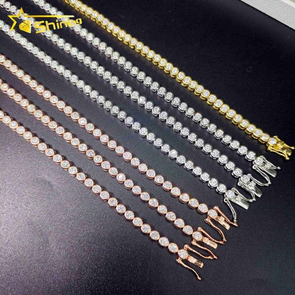 pass diamond tester vvs 3mm wide studded tennis chains moissanite bracelets, Silver
pass diamond tester vvs 3mm wide studded tennis chains moissanite bracelets, Silver