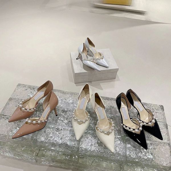 designer high heels luxury brand sandals 8.5cm crystal pearl decorative leather women's shoes comfortable slim party wedding formal wom, Black
designer high heels luxury brand sandals 8.5cm crystal pearl decorative leather women's shoes comfortable slim party wedding formal wom, Black