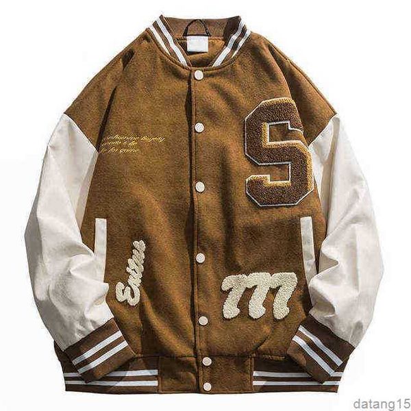 men's jackets high street baseball jacket men pu leather splice towel embroidery varsity vintage loose causal coat couple green jacket0, Black;brown
men's jackets high street baseball jacket men pu leather splice towel embroidery varsity vintage loose causal coat couple green jacket0, Black;brown