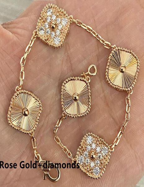 with diamond designer bracelet 20 colors fashion classic 4four leaf clover charm bracelets bangle chain agate shell wedding cjewe9416562, Golden;silver
with diamond designer bracelet 20 colors fashion classic 4four leaf clover charm bracelets bangle chain agate shell wedding cjewe9416562, Golden;silver