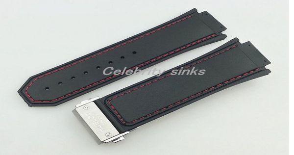 30mm new red stitched black silicone rubber watch band strap with silver clasp5440031, Black;brown
30mm new red stitched black silicone rubber watch band strap with silver clasp5440031, Black;brown