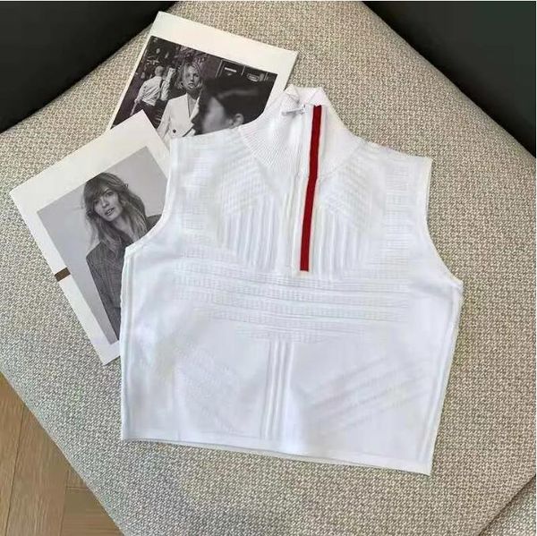 2023women sweater wool knits tees zipper neck adjust with letter striped necks lady slim sweaters sleeveless shirts spring autumn style siz, White
2023women sweater wool knits tees zipper neck adjust with letter striped necks lady slim sweaters sleeveless shirts spring autumn style siz, White