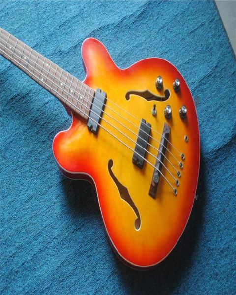 cherry burst 5 strings electric bass hollow body 335 bass guitars from china6118640
cherry burst 5 strings electric bass hollow body 335 bass guitars from china6118640