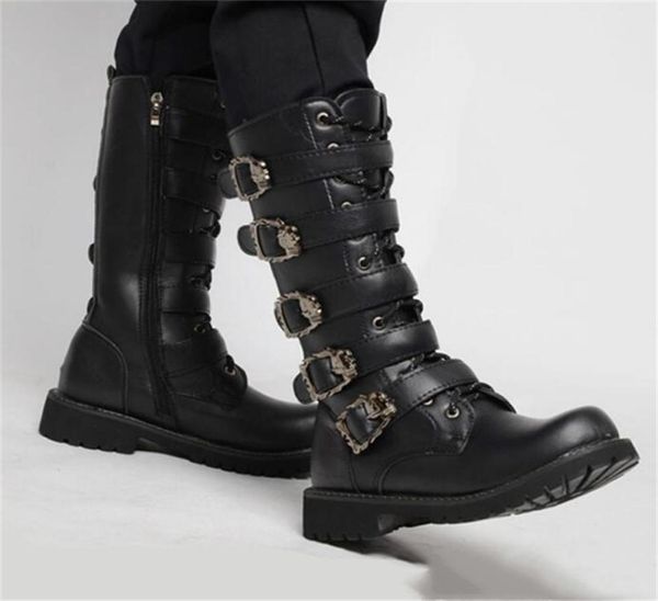 men039s leather motorcycle boots midcalf military combat boots gothic belt punk boots men shoes tactical army boot 2202083390773, Black
men039s leather motorcycle boots midcalf military combat boots gothic belt punk boots men shoes tactical army boot 2202083390773, Black