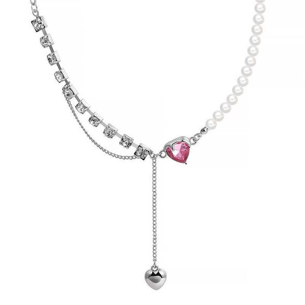 pendant necklaces pink heart stitching pearl pendant necklace korea luxury niche clavicle chain ins 2023 new women's necklaces jewelry, Silver
pendant necklaces pink heart stitching pearl pendant necklace korea luxury niche clavicle chain ins 2023 new women's necklaces jewelry, Silver