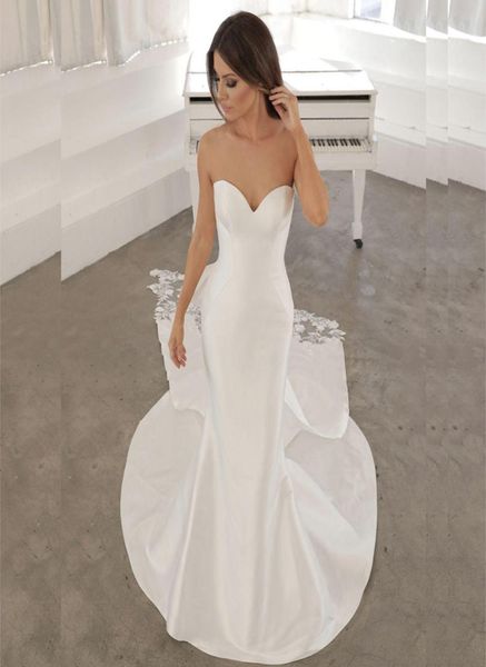 simple white satin mermaid wedding dresses sweetheart big bow decoration bridal dress sweep train lace appliques wedding gown2651542
simple white satin mermaid wedding dresses sweetheart big bow decoration bridal dress sweep train lace appliques wedding gown2651542