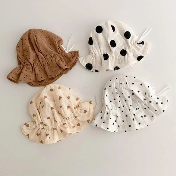 korea style baby hat summer newborn infant bucket hat dot star print soft cotton baby girls cap outdoor travel beach cap, Yellow
korea style baby hat summer newborn infant bucket hat dot star print soft cotton baby girls cap outdoor travel beach cap, Yellow