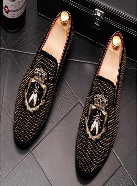 dress shoes 2021 fashion gold and metal toe men velvet rhinestone italian mens handmade loafers8761032, Black
dress shoes 2021 fashion gold and metal toe men velvet rhinestone italian mens handmade loafers8761032, Black
