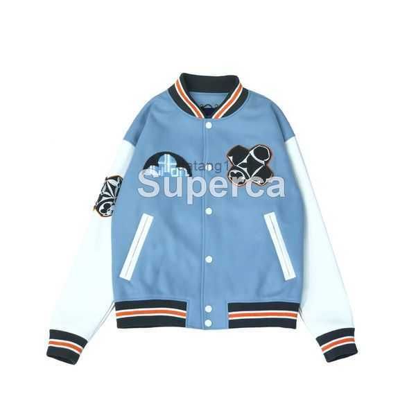 22fw flocking leather sleeves baseball jackets coat uniform luxury jacket single breasted warm couples women men varsity coats men's de, Black;brown
22fw flocking leather sleeves baseball jackets coat uniform luxury jacket single breasted warm couples women men varsity coats men's de, Black;brown