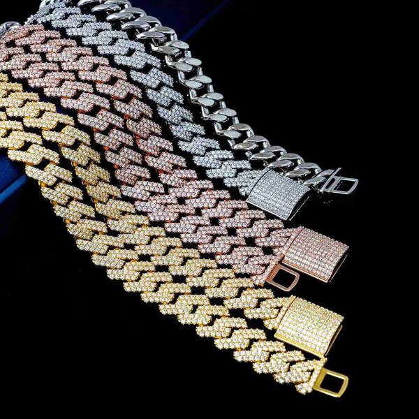 ice cuban 14mm mens miami link necklace hip hop lad diamond bling prong chain moissanite, Silver
ice cuban 14mm mens miami link necklace hip hop lad diamond bling prong chain moissanite, Silver