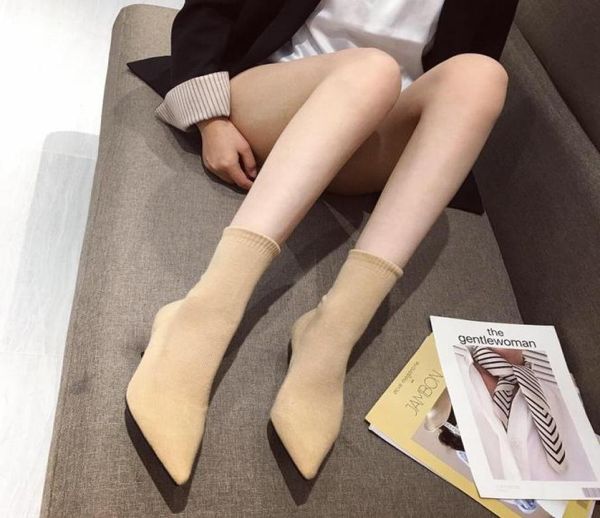 women slip on socks shoes winter comfort soft boots pointed toe knitting booties kitten heel3232676, Black
women slip on socks shoes winter comfort soft boots pointed toe knitting booties kitten heel3232676, Black