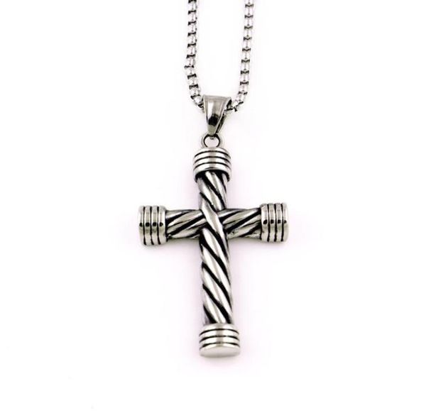 european american new style cross pendant retro necklace fashionable men and women religious stainless steel ed stripe cross 3114264, Silver
european american new style cross pendant retro necklace fashionable men and women religious stainless steel ed stripe cross 3114264, Silver