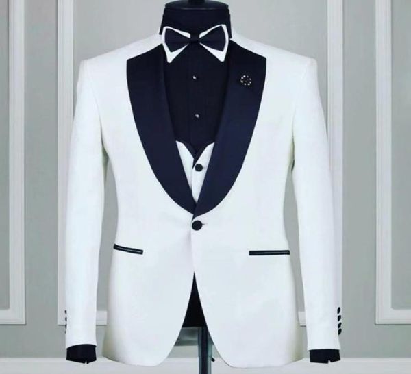 white business men party suits three piece jacket pants vest peaked lapel one button custom made wedding tuxedos men party lazer6981001, Black;gray
white business men party suits three piece jacket pants vest peaked lapel one button custom made wedding tuxedos men party lazer6981001, Black;gray