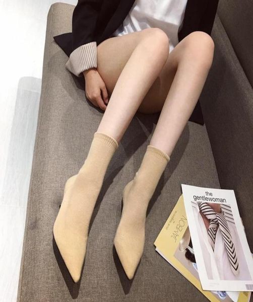women slip on socks shoes winter comfort soft boots pointed toe knitting booties kitten heel2569661, Black
women slip on socks shoes winter comfort soft boots pointed toe knitting booties kitten heel2569661, Black
