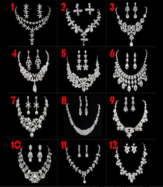 12 style rhinestone crystal drop necklace earring plated jewelry set for wedding bridal jewelry9069488, White
12 style rhinestone crystal drop necklace earring plated jewelry set for wedding bridal jewelry9069488, White