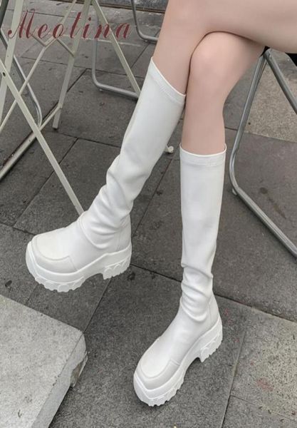 meotina real leather platform high heel stretch boots women knee high boots shoes round toe block heels long autumn winter1462545, Black
meotina real leather platform high heel stretch boots women knee high boots shoes round toe block heels long autumn winter1462545, Black