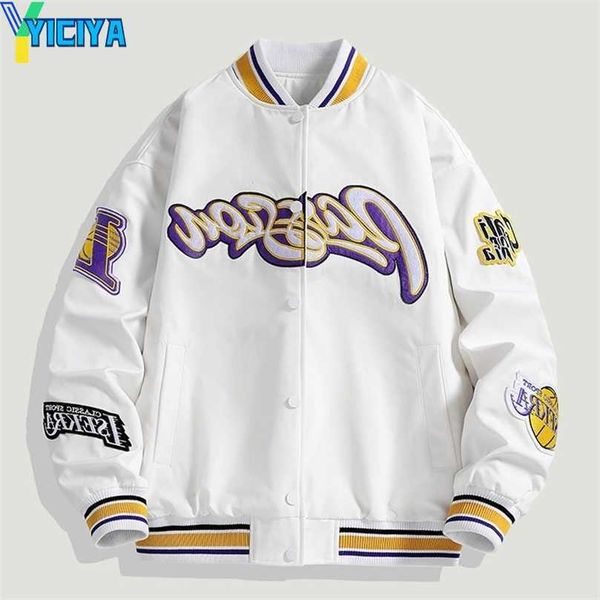 yiciya mens jackets spring mens bomber baseball jacket letter embroidery patchwork coat hip hop streetwear casual loose varsity jackets unis, Black;brown
yiciya mens jackets spring mens bomber baseball jacket letter embroidery patchwork coat hip hop streetwear casual loose varsity jackets unis, Black;brown