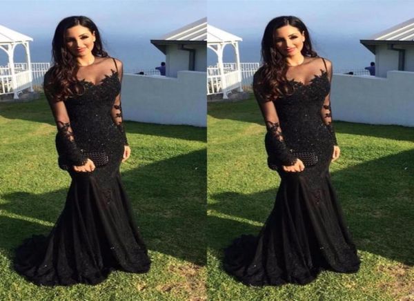 black arabic satin mermaid prom dresses sheer long sleeves lace appliques beaded plus size formal party evening gowns robes de soi1655861
black arabic satin mermaid prom dresses sheer long sleeves lace appliques beaded plus size formal party evening gowns robes de soi1655861