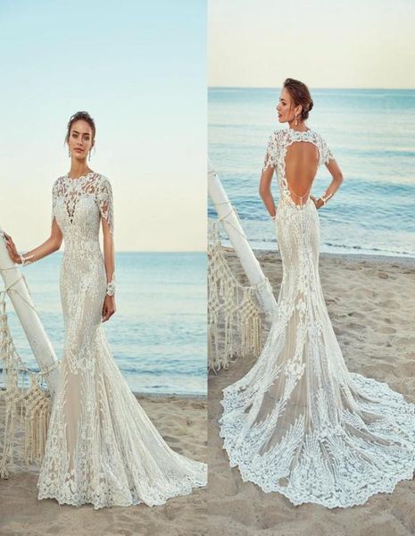 2019 eddy k mermaid wedding dresses jewel neck hollow back lace appliqued sweep train beach wedding dress long sleeve robe de mari6043299, White
2019 eddy k mermaid wedding dresses jewel neck hollow back lace appliqued sweep train beach wedding dress long sleeve robe de mari6043299, White