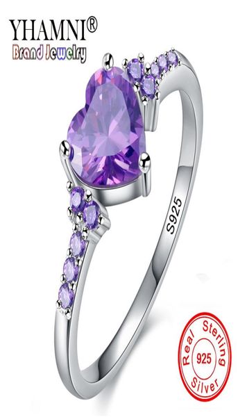yhamni new trendy original 925 sterling silver heart ring romantic love purple cz crystal jewelry rings for women hr9983646503, Slivery;golden
yhamni new trendy original 925 sterling silver heart ring romantic love purple cz crystal jewelry rings for women hr9983646503, Slivery;golden