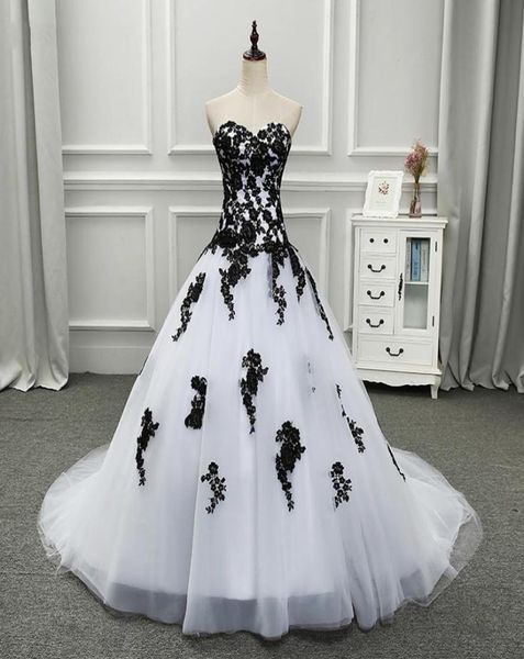 white and black ball gown gothic wedding dress sweetheart dropped waist women vintage non white bridal gown4486081
white and black ball gown gothic wedding dress sweetheart dropped waist women vintage non white bridal gown4486081