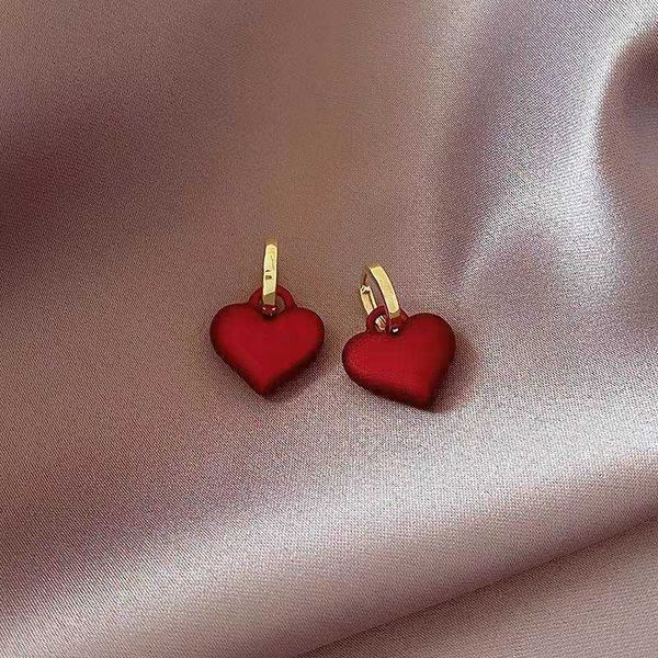 pendant necklaces charm lats 2022 new premium frosted matte red heart dorp earring korean fashion earrings for woman party sweet elegant jew, Silver
pendant necklaces charm lats 2022 new premium frosted matte red heart dorp earring korean fashion earrings for woman party sweet elegant jew, Silver