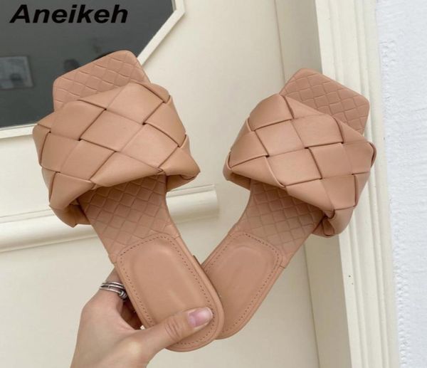 aneikeh 2020 fashion handmade weave slippers square toe women slipper casual flat shoes summer sandals ladies mules slides lj6224345, Black
aneikeh 2020 fashion handmade weave slippers square toe women slipper casual flat shoes summer sandals ladies mules slides lj6224345, Black