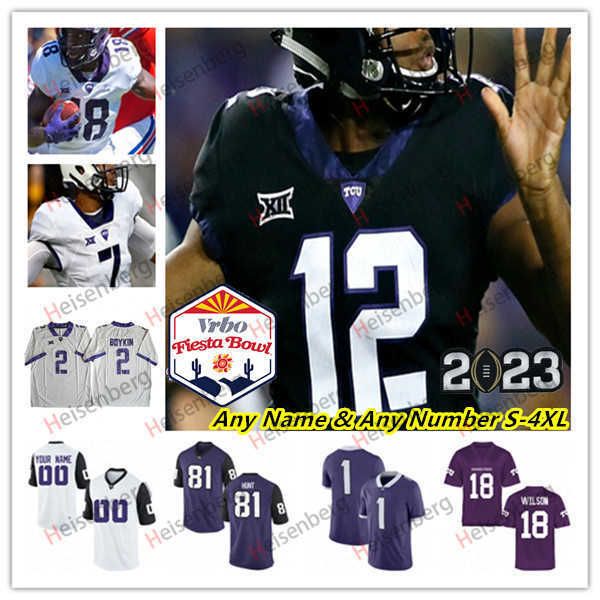 2023 fiesta bowl tcu horned frogs college football jerseys max duggan chandler morris kendre miller emari demercado quentin johnston barber, Black
2023 fiesta bowl tcu horned frogs college football jerseys max duggan chandler morris kendre miller emari demercado quentin johnston barber, Black