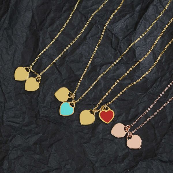 pendant necklaces double heartshaped necklace gold light luxury jewelry women new vintage gift party delivery aa230526, Silver
pendant necklaces double heartshaped necklace gold light luxury jewelry women new vintage gift party delivery aa230526, Silver