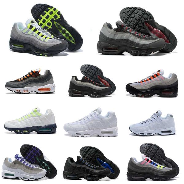 Image of Trainers 95 Mens Running Sports Shoes Classic 95s OG Triple Solar Red Black White Maxs Club Neon Outdoor TV Cork Greedy Dark Smoke AirmAxs Grey Grape Safari Sneakers S8