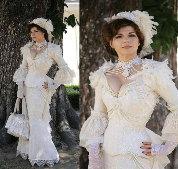 vintage victorian lace mermaid evening dresses 2022 puffy long sleeve feather 3d floral gothic laceup corset cosplay prom gowns p5593443, Black
vintage victorian lace mermaid evening dresses 2022 puffy long sleeve feather 3d floral gothic laceup corset cosplay prom gowns p5593443, Black