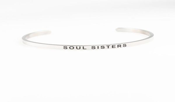 soul sister mantra bracelets for women gift stainless steel bangles inspirational jewelry1470778, Black
soul sister mantra bracelets for women gift stainless steel bangles inspirational jewelry1470778, Black
