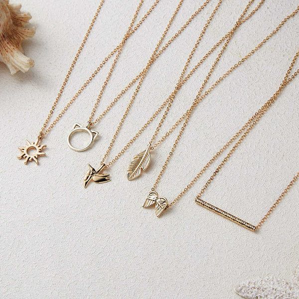pendant necklaces gold color clavicle chain pendant necklace for women hummingbird heart flower animal pearl choker party girls jewelry gift, Silver
pendant necklaces gold color clavicle chain pendant necklace for women hummingbird heart flower animal pearl choker party girls jewelry gift, Silver