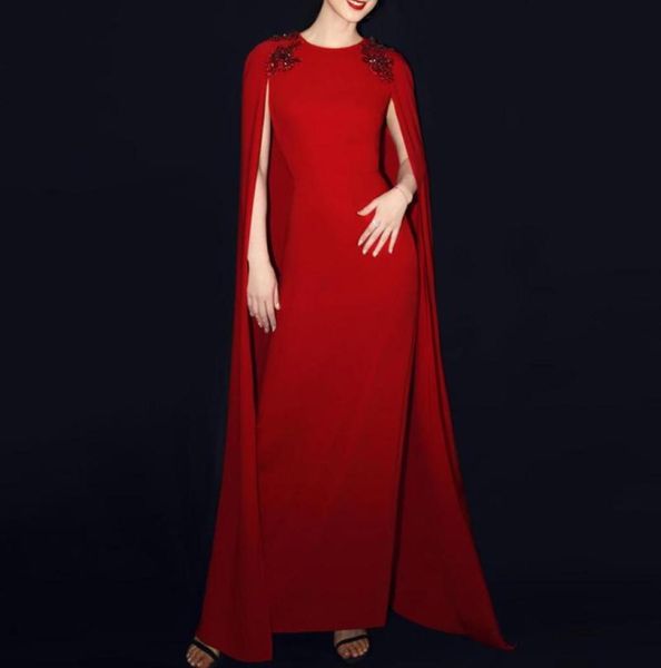 plus size modest red sheath evening dresses with cape watteau train jewel neck beaded crystals floor length formal dress evening g4142480, Black;red 
plus size modest red sheath evening dresses with cape watteau train jewel neck beaded crystals floor length formal dress evening g4142480, Black;red