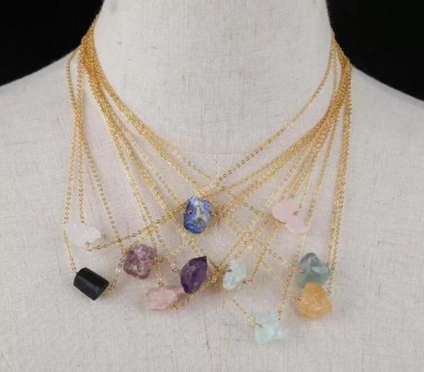 18k gold link natural stone irregular druzy pendant necklace pink crystal amthyst healing crystal chakra charms pendulum necklaces3616030, Silver
18k gold link natural stone irregular druzy pendant necklace pink crystal amthyst healing crystal chakra charms pendulum necklaces3616030, Silver