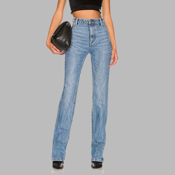 jeans autumn new high waist washed stretch cotton denim trousers women's fashion retro slim straight light casual pants, Blue
jeans autumn new high waist washed stretch cotton denim trousers women's fashion retro slim straight light casual pants, Blue
