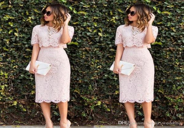 2019 tea length lace pink cocktail dress sheath two pieces short holiday club wear homecoming party dress plus size custom m6718802, Black
2019 tea length lace pink cocktail dress sheath two pieces short holiday club wear homecoming party dress plus size custom m6718802, Black